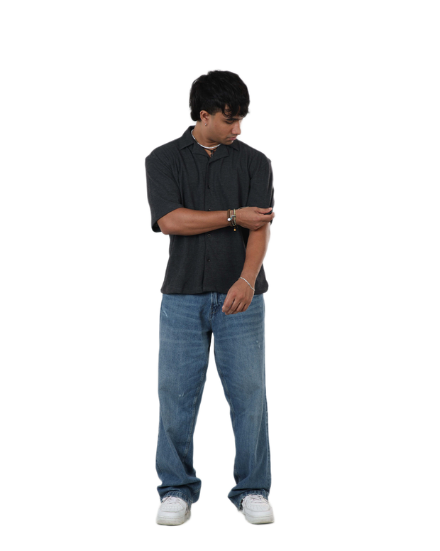 Bolt Gear Oversized Shirt – Grey Marl Ribbed Edition