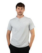 Bolt Gear Grey Button Neck Crew T-Shirt