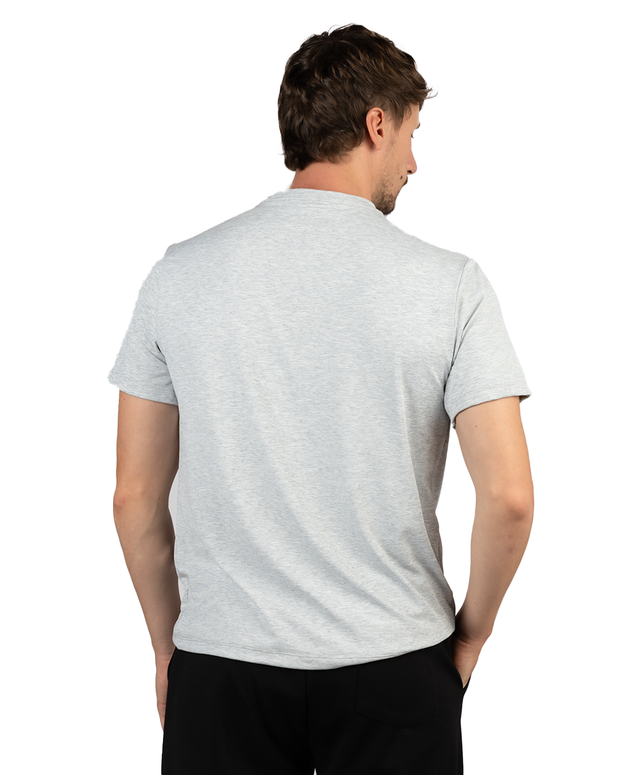 Bolt Gear Grey Button Neck Crew T-Shirt
