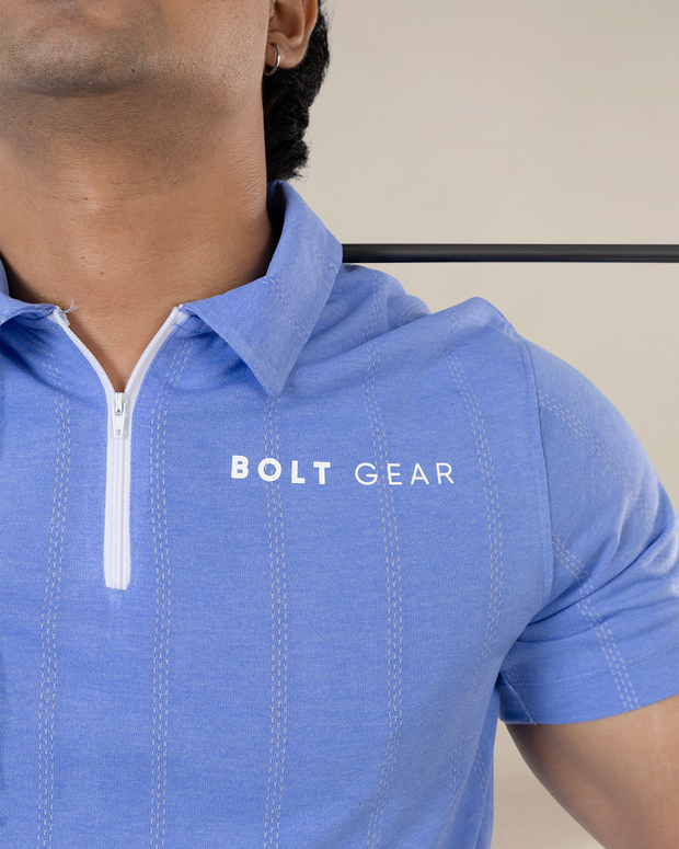Bolt Gear Men’s Polo Zip T-Shirt
