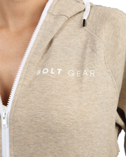 Bolt Gear Beige Zip Hoodie