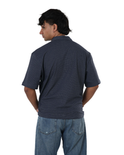 Bolt Gear Oversized Shirt – Navy Textured Edition