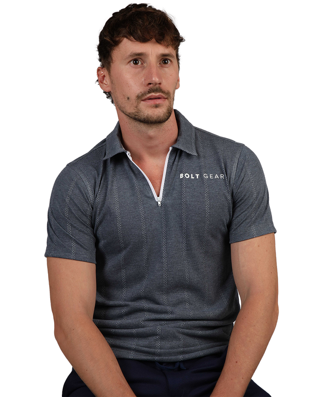 Bolt Gear Men’s Polo Zip T-Shirt