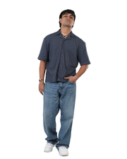 Bolt Gear Oversized Shirt – Navy Textured Edition