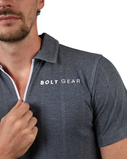 Bolt Gear Men’s Polo Zip T-Shirt