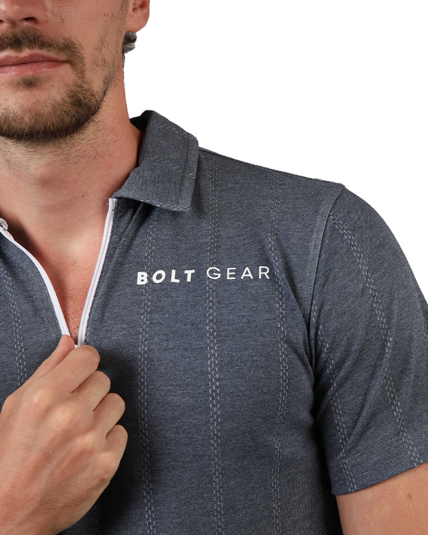 Bolt Gear Men’s Polo Zip T-Shirt