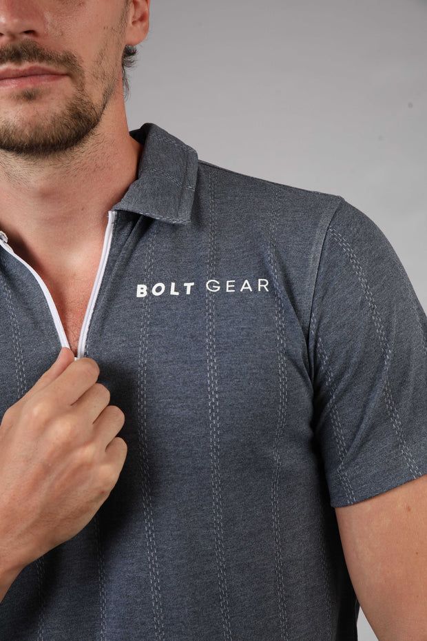 Bolt Gear Men’s Polo Zip T-Shirt