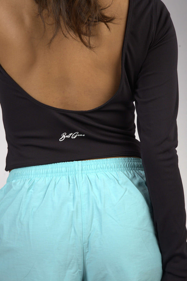 Bolt Gear Long Sleeve Backless Crop Top