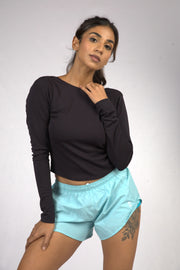 Bolt Gear Long Sleeve Backless Crop Top