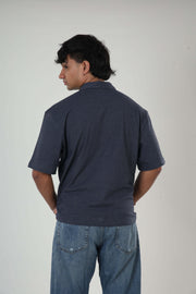 Bolt Gear Oversized Shirt – Navy Textured Edition