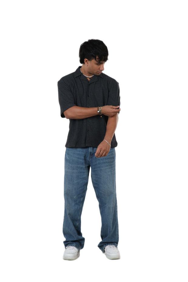 Bolt Gear Oversized Shirt – Grey Marl Ribbed Edition